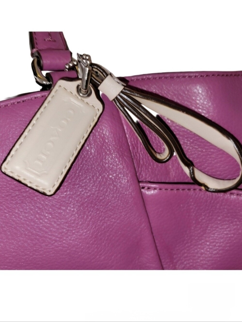 Genuine Coach Park Leather Carrie Bag in Rose with Silver Hardware NWT - Picture 12 of 13